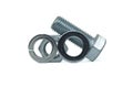 Full thread hexagon bolt, nut and flat and spring nut washer