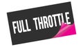 FULL THROTTLE text on black pink sticker stamp