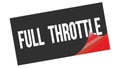 FULL THROTTLE text on black red sticker stamp