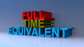 Full time equivalent on blue