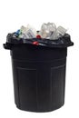 Full Trash Can Royalty Free Stock Photo