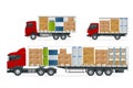 Full truckload, Shipping, Logistic Systems, Cargo Transport. Cargo Truck transportation, delivery, boxes. Delivery and