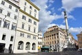 Full view of the Column of the Immaculate Conception in Rome, Italy