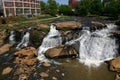 Full View of the Falls Park on the Reedy River Royalty Free Stock Photo