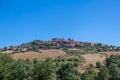 Full view at the Figueira de Castelo Rodrigo medieval village, exterior fortress, iconic and touristic portuguese patrimony Royalty Free Stock Photo