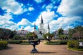 Full view of Jackson square in New Orleans, Louisiana Royalty Free Stock Photo