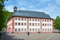 Full view of old historical university building that is now used as meeting or concert hall in city center