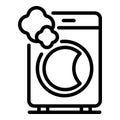 Full waching machine icon, outline style Royalty Free Stock Photo