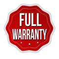 Full warranty label or sticker