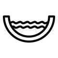 Full water gutter icon, outline style