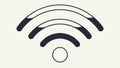 Full Wi-Fi Signal Icon, Strong Wireless Connection Indicator, vector design Generative AI Royalty Free Stock Photo