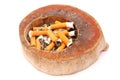 Full Wooden Ashtray Royalty Free Stock Photo