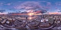 Portland downtown sunrise 360 by 180 photosphere