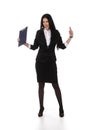 Fullbody business woman carrying