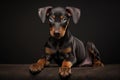 Fullbody Doberman Pinscher Puppy