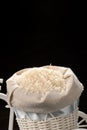 Fulled rice in straw rice bag Royalty Free Stock Photo