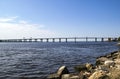 Fuller Warren Bridge over the St. John's River Royalty Free Stock Photo