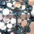 Fullerene with carbon atoms made on glass