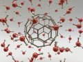 Fullerene C60 With Water Molecules