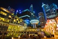 The Fullerton Bay Hotel at Singapore Marina Bay Royalty Free Stock Photo