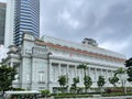 The Fullerton Hotel Singapore during the day Royalty Free Stock Photo