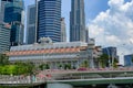 Fullerton Hotel, Singapore, luxury hotel with great history during time of Britsh colonial era Royalty Free Stock Photo