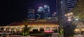 Fullerton Hotel Singapore At Night Royalty Free Stock Photo