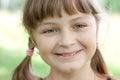 Fullface portrait of smiling little girl Royalty Free Stock Photo
