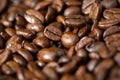 Fullframe of dark roasted coffee beans from close up