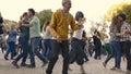 FullHD video of a dance festival salsa on the streets of Lisbon.