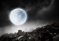 It is fullmoon. Mixed media Royalty Free Stock Photo