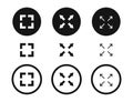 Fullscreen icon set. Maximize screen symbol collection Royalty Free Stock Photo