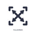 fullscreen icon on white background. Simple element illustration from interface concept