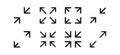 Fullscreen vector Icon with Arrows. Expand Maximize and minimize signs for Screen