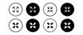 Fullscreen vector icons set. Expand to full screen arrows symbol. Move arrow drag