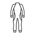 Fullsleeve wetsuit icon. Diving swimsuit