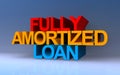 fully amortized loan on blue Royalty Free Stock Photo