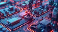 Fully Automated Modern PCB Assembly Line Equipped with Advanced High Precision Robot Arms