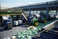 fully automated recycling facility efficiently processes and sorts of recyclables. AI Generated