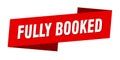 fully booked banner template. ribbon label sign. sticker Royalty Free Stock Photo