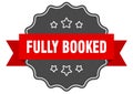 fully booked label. fully booked isolated seal. sticker. sign Royalty Free Stock Photo