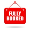 Fully booked vector signboard Royalty Free Stock Photo