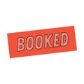Fully booked vector stamp isolated on white background. Reserved, not available sign. Grunge icon for booking website