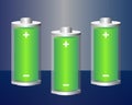 Fully charged transparent battery Royalty Free Stock Photo