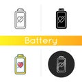Fully discharged battery icon