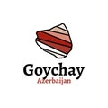 Fully editable, detailed vector map of Goychay Rayon,Azerbaijan. Goychay Azerbaijan