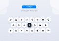 Fully Editable Premium Icon Set - Stock Vector