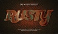 Editable rusty text effect with realistic color gradient Royalty Free Stock Photo