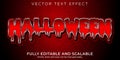 Halloween text effect  editable horror and blood text style Royalty Free Stock Photo