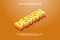 Isometric style vector eps editable 3d text effect design. Royalty Free Stock Photo